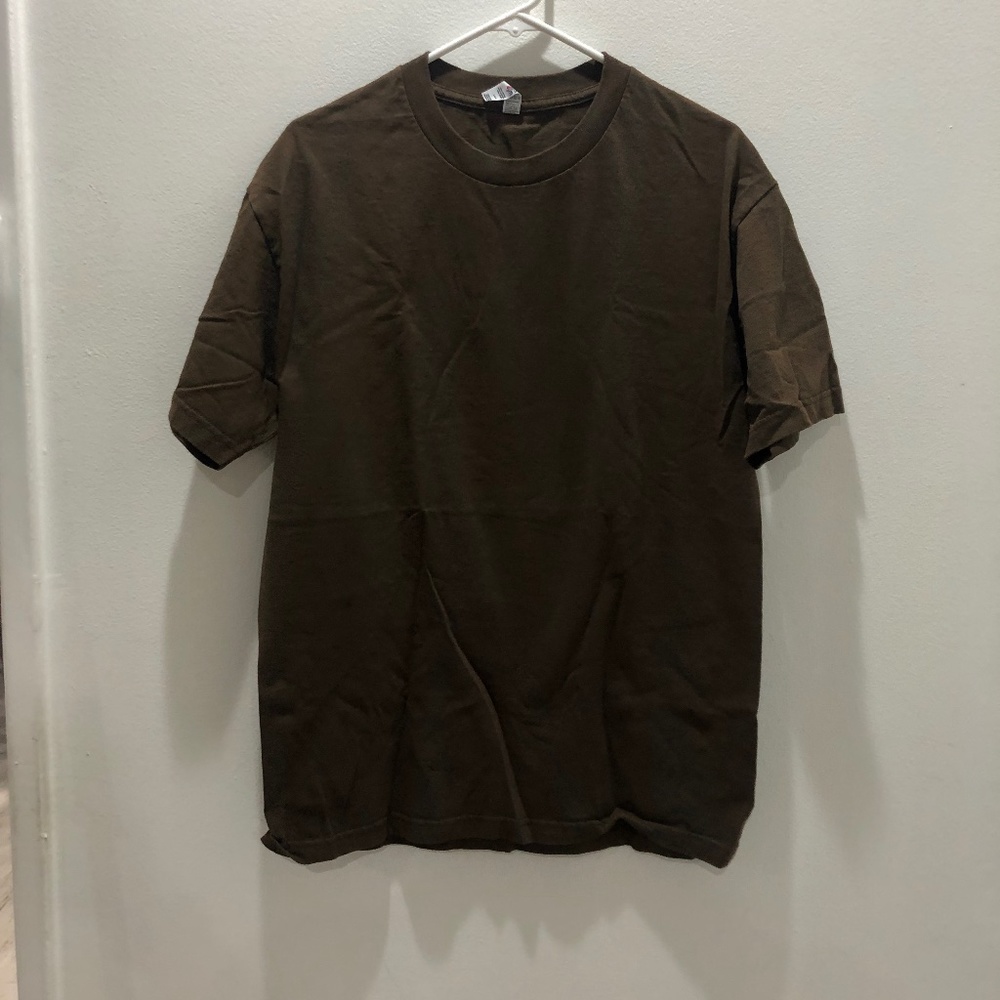 All style classic plain brown T-shirt